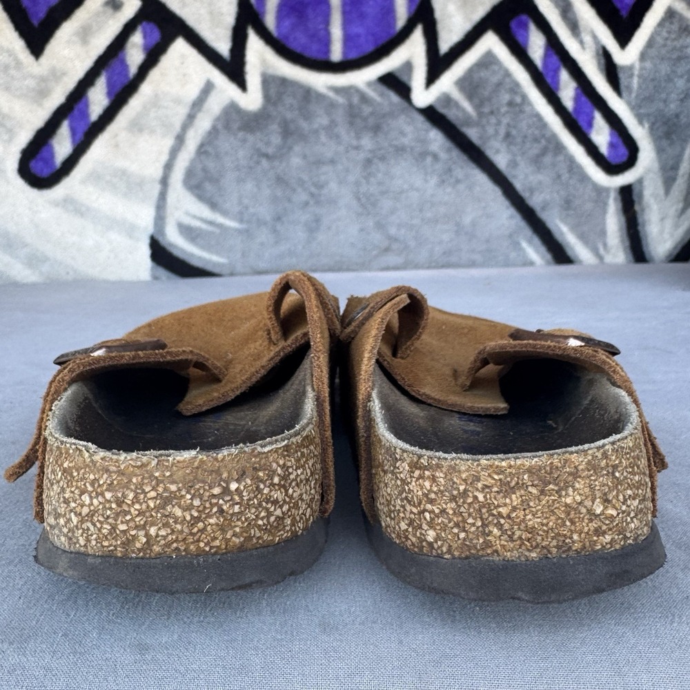 Size 39/W8/M6 - Birkenstock Boston SFB Unisex Suede Leather Clog Sandals - Picture 3 of 8